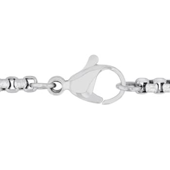 Diamond Accent Stainless Steel Textured Cross Pendant