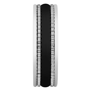 Tungsten Comfort™ Tungsten Black Ion Plated Gear Pattern Band