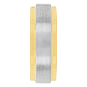 Two-Tone Tungsten 8MM Step Edge Band