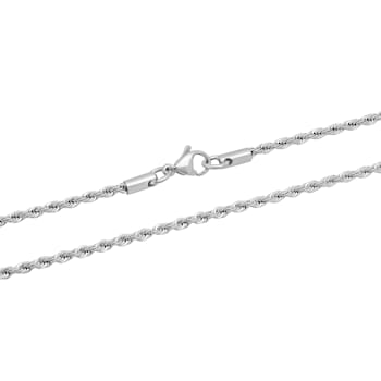 Stainless Steel 2.3MM Rope Chain Necklace