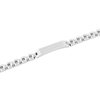 1/10CTW Diamond & Stainless Steel Bracelet