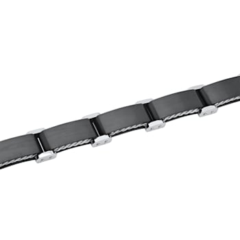 Stainless Steel Matte Black Link Bracelet