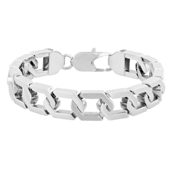 Stainless Steel Hexagon Link Chain Bracelet
