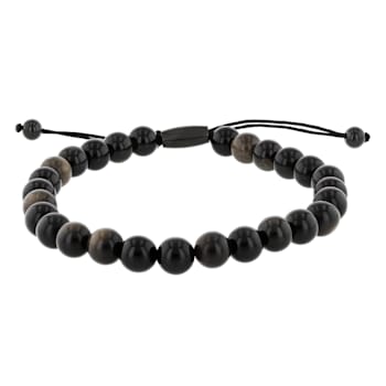 Golden Obsidian Bead with Black IP Bolo Bracelet