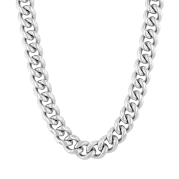 Stainless Steel 8MM Curb Link Chain Necklace