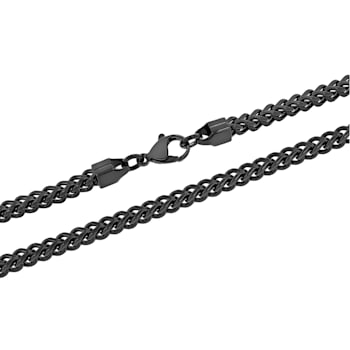 Stainless Steel 3MM Black IP Franco Link Chain