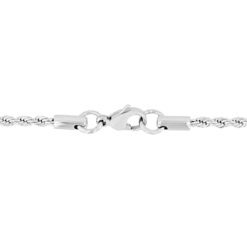 Stainless Steel 2.3MM Rope Chain Necklace