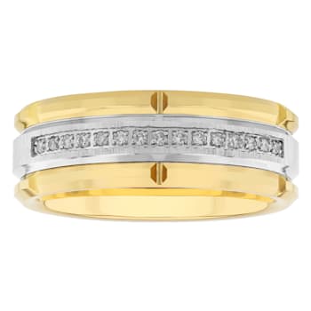 1/8CTW Diamond Yellow IP Tungsten Band