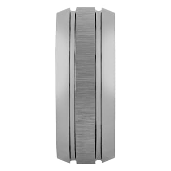 Tungsten 9MM Brushed Center Grooved Band