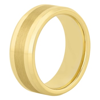 Tungsten Comfort™ 8MM Tungsten Yellow Ion Plated Band