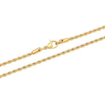 Stainless Steel Yellow Ion Plated Rope Chain