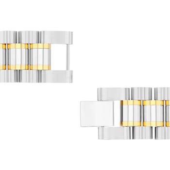 Stainless Steel Yellow Ion Plated Watch Link Bracelet