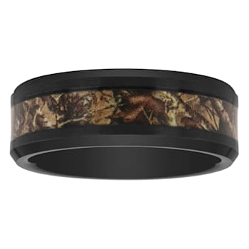 Tungsten Comfort™ Tungsten Black Ion Plated Camo Inlay Band