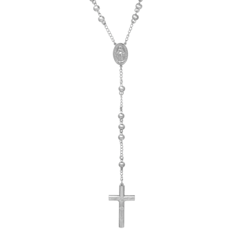 Stainless Steel Rosary Chain Necklace
