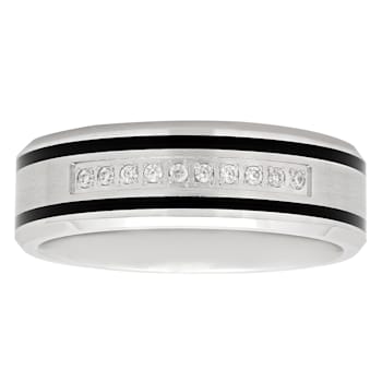 0.07CTW Diamond Cobalt with Black Resin Band