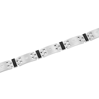 1/10CTW Diamond Titanium Link Bracelet