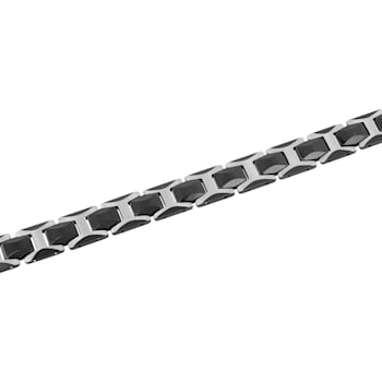 Tungsten and Stainless Steel with Two-tone Finish Link Bracelet