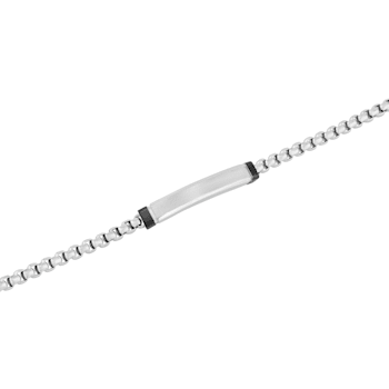 Stainless Steel Thin ID Box Bracelet