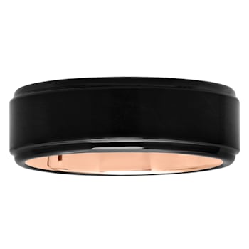Tungsten Comfort™ Tungsten Black & Rose Ion Plated Band