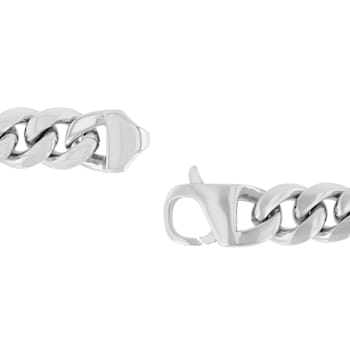 Stainless Steel Two-Sided Curb Link Chain Bracelet