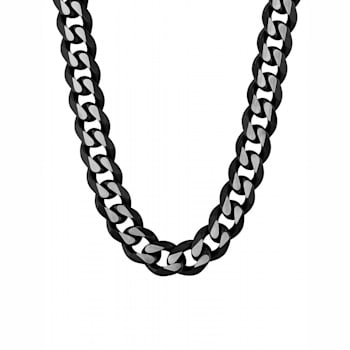 Two-Tone Stainless Steel Curb Link Chain Necklace & Bracelet Set
