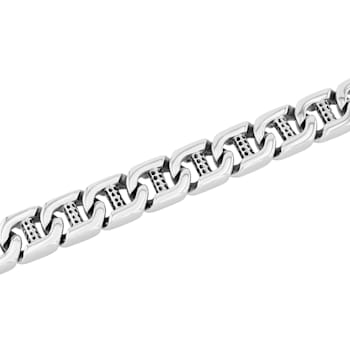 Stainless Steel Black Ion Plated High Polish Link Bracelet