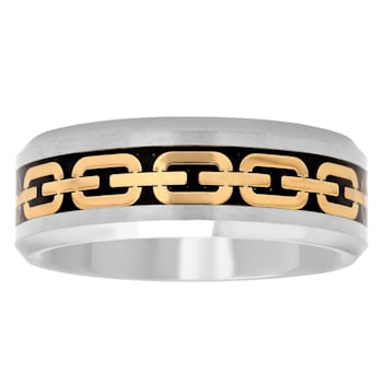 Tungsten Comfort™ Tungsten 8MM Chain Inlay Band