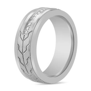 Tungsten Comfort™ 1/10CTW Diamond Tungsten 8MM Band