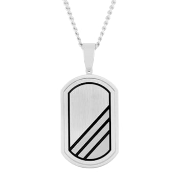 Stainless Steel Geometric Design Dog Tag Pendant, ID Bracelet, and Money
Clip Set