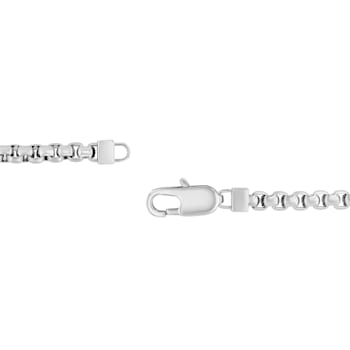 Stainless Steel Thin ID Box Bracelet