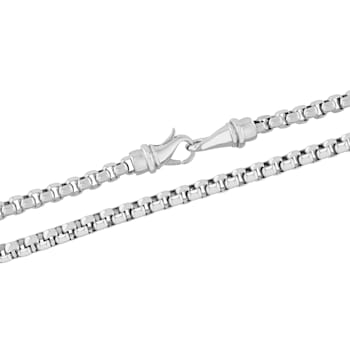 Stainless Steel 24 Inch Rounded Box Link Chain