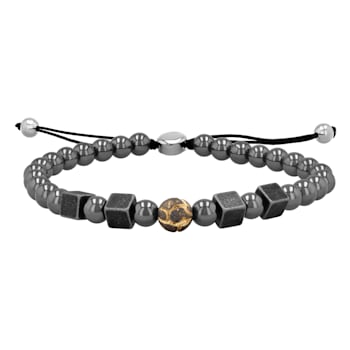 Stainless Steel Hematite Bead Bracelet