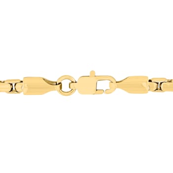 White Diamond Stainless Steel Yellow IP Lion Head With Chain 1/3ctw