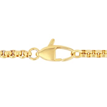 Stainless Steel Yellow Plated 4MM Box Link Chain Necklace