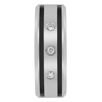 Tungsten Comfort™ 1/8CTW Diamond Tungsten and Resin 8MM Band