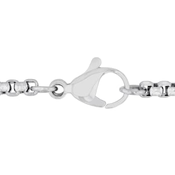 0.16CTW Diamond Stainless Steel Stacked Cross Pendant