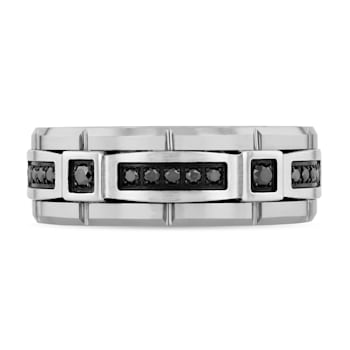 Tungsten Comfort™ 1/5CTW Black Diamond Tungsten Black Ion Plated Band