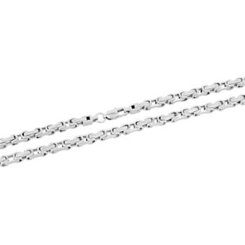 Stainless Steel Byzantine Necklace and Bracelet Set