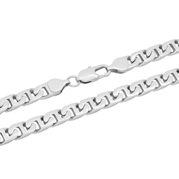 Stainless Steel Mariner Link Chain Necklace and Bracelet Set