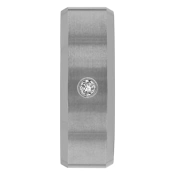 Tungsten Comfort™ .05CTW Diamond White Tungsten 8MM Band