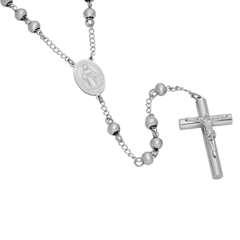 Stainless Steel Rosary Chain Necklace