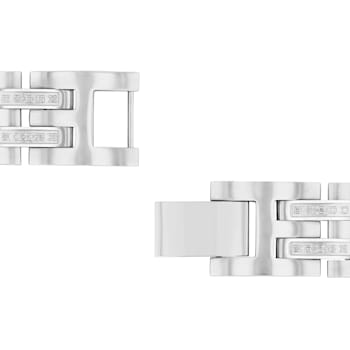3/4CTW Diamond Stainless Steel Panther Link Bracelets