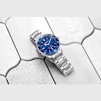 Men's Swiss Automatic Dive Watch Stainless Steel Blue Dial Luminescent
Rotating Bezel