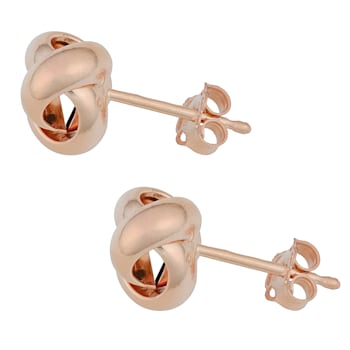 14k Rose Gold Love Knot Earrings | Minimalist Jewelry