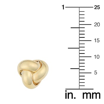 14k Yellow Gold Love Knot Earrings | Minimalist Jewelry