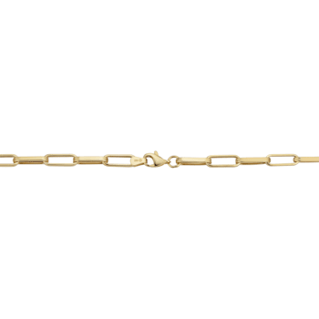 14k Yellow Gold 4.4 mm Paperclip Link Chain Bracelet (7.5 inches)