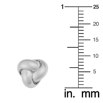 14k White Gold Love Knot Earrings | Minimalist Jewelry