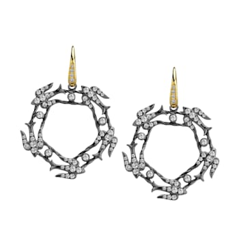 Jardin Diamond Swallow Circle Earrings