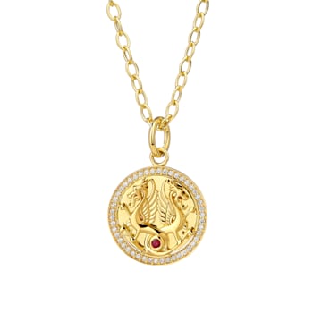 SYNA Mogul Dragon Heart Charm Necklace