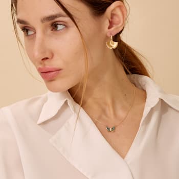 SYNA Jardin Gingko Diamond Earrings
